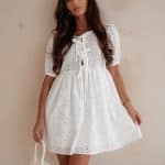 XANA Bonita 100% Cotton White  Dress