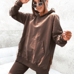 Vicki Brown Hoodie & Shorts Set