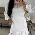 BY O LA LA Anica White Dress