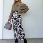 By Me Nicole Animal Print Maxi Skirt