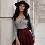 XANA Pamela Grey Long Sleeve Jumper