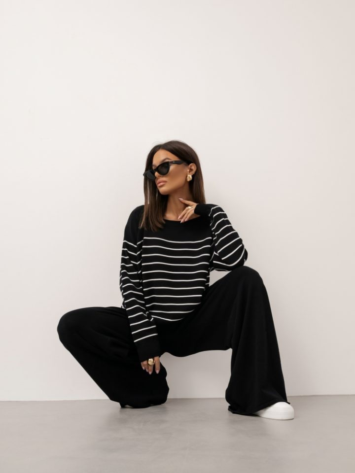 COCOMORE Helsinki Black & White Jumper - Image 1