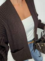 Bocca Dark Chocolate Short Cardigan - Image 2