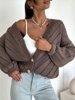 Bocca Diego Chocolate Short Cardigan - Image 2