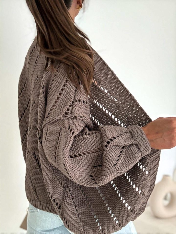 Bocca Diego Chocolate Short Cardigan - Image 4