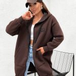 New York City Long Line Chocolate Hoodie