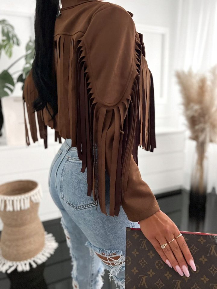 Petra Suede Chocolate Jacket One Size - Image 2