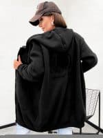 New York City Long Line Black Hoodie - Image 3