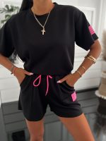 Sylvia Black Top & Shorts Set "MASELKO "MATERIAL