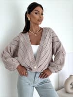 Bocca Diego Beige Short Cardigan - Image 4