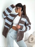 Bocca Chocolate & Blue Short Cardigan - Image 3