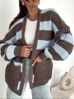 Bocca Chocolate & Blue Short Cardigan - Image 4
