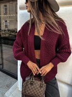 Bocca Burgundy Short Cardigan - Image 2