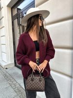 Bocca Burgundy Short Cardigan