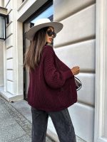 Bocca Burgundy Short Cardigan - Image 4