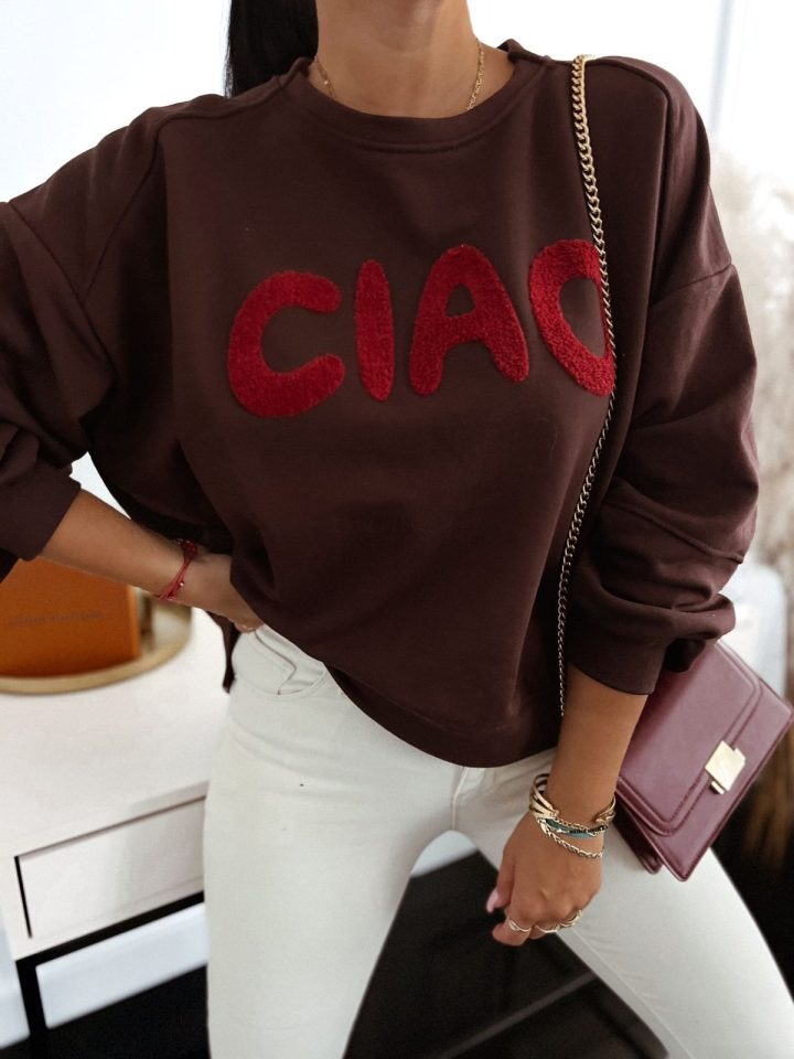 Azara Ciao Chocolate Sweatshirt - Image 1