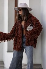 COCOMORE Moody Brown Short Cardigan - Image 3