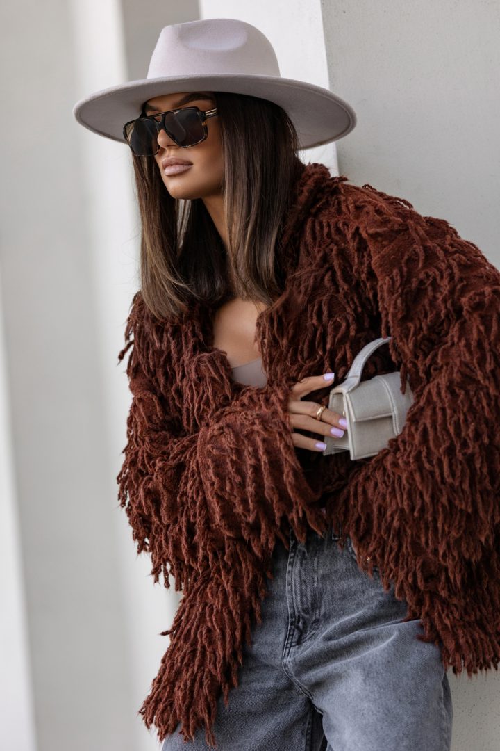 COCOMORE Moody Brown Short Cardigan - Image 2