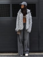 COCOMORE Moody Grey Short Cardigan - Image 4