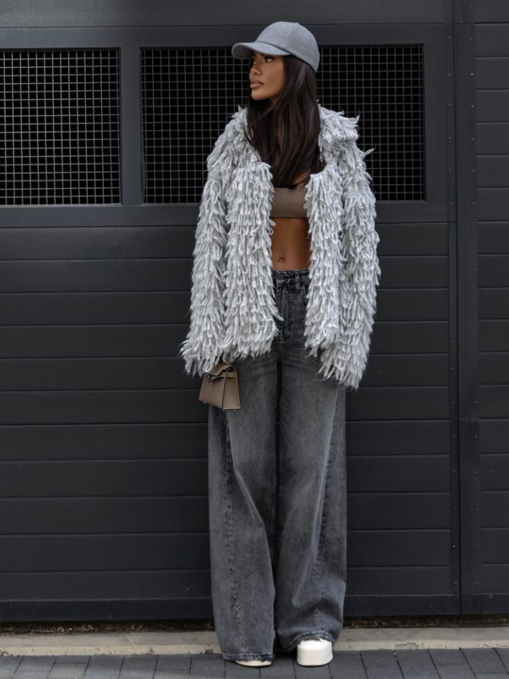 COCOMORE Moody Grey Short Cardigan - Image 4