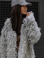 COCOMORE Moody Grey Short Cardigan - Image 3