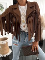 Petra Suede Chocolate Jacket One Size