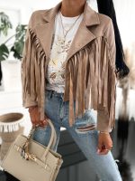 Petra Suede Beige Jacket One Size
