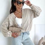 Bocca Diego Light Beige Short Cardigan