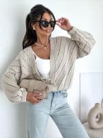 Bocca Diego Light Beige Short Cardigan