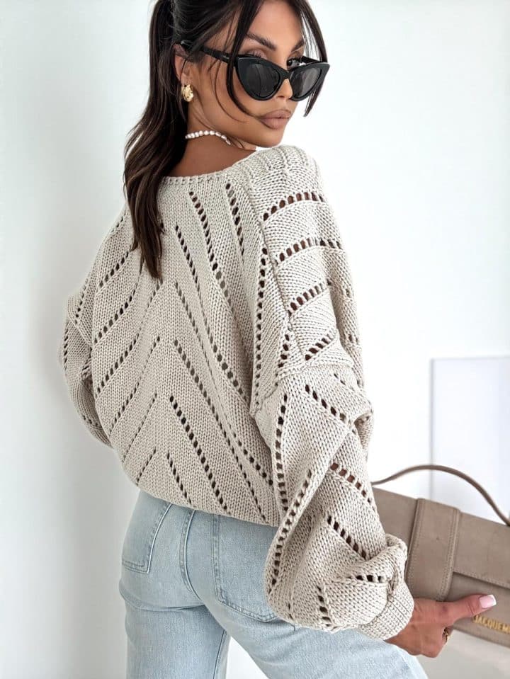 Bocca Diego Light Beige Short Cardigan - Image 2