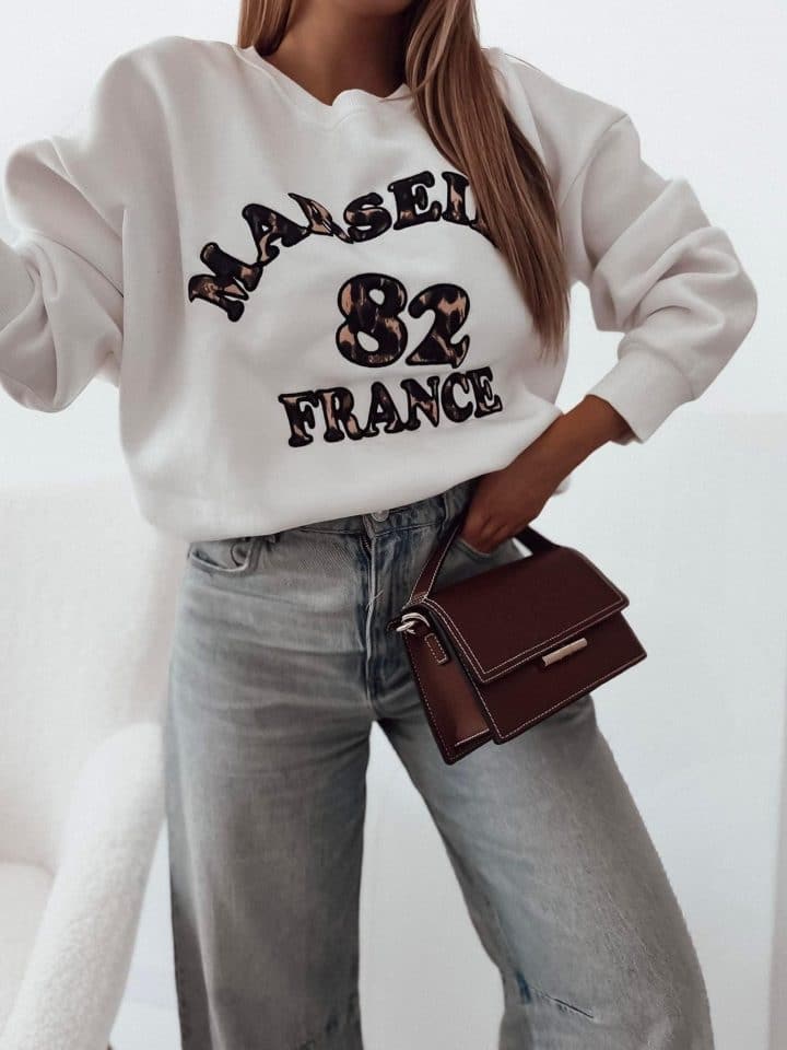 Marseille White Sweatshirt - Image 1
