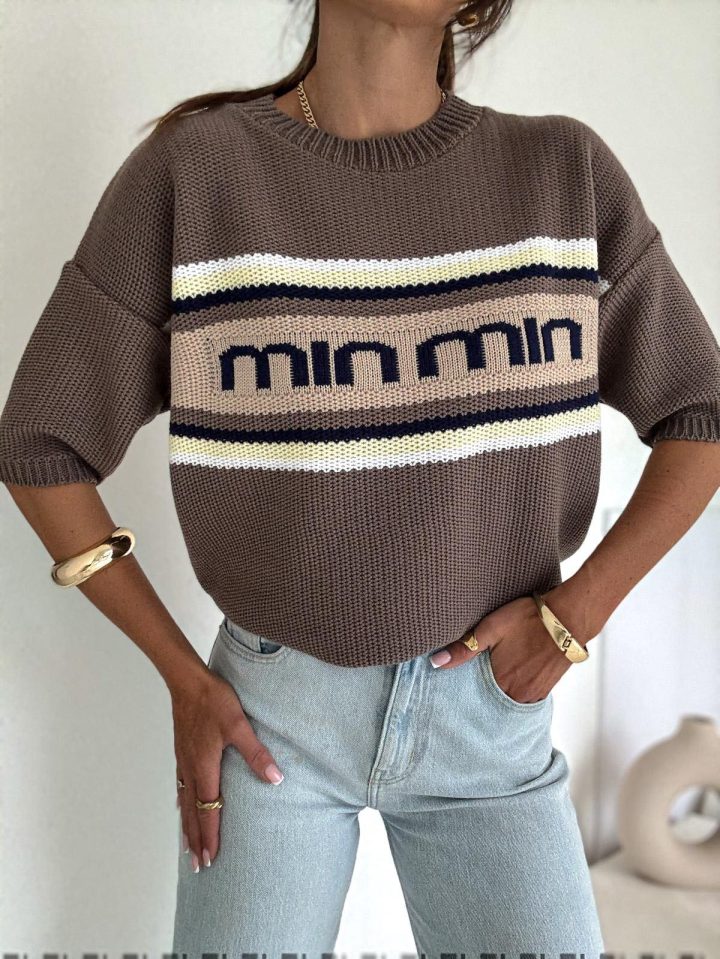 Bocca Eliza Latte & Yellow Jumper - Image 1
