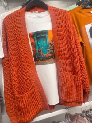 Bocca Orange Short Cardigan