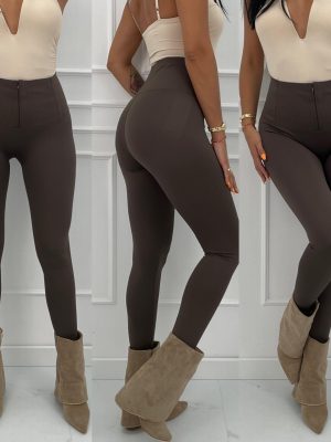 Lena Brown Slimming Leggings