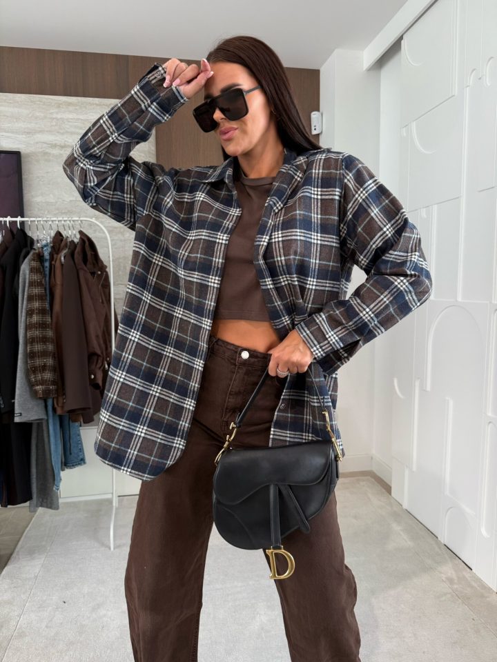 Bocca Martha BLUE & BROWN Shirt - Image 1