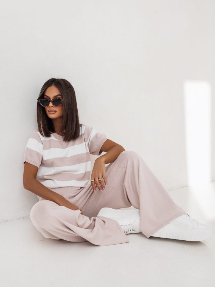 Cocomore Bianca White & Powder Pink Jumper - Image 1