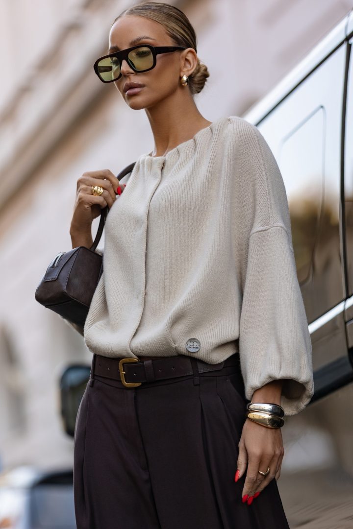 Cocomore Alex Beige Bomber Jumper - Image 1