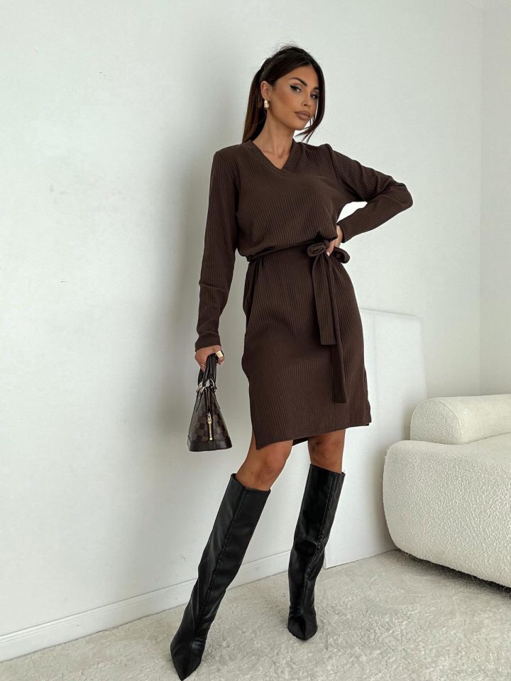 Bocca Miranda Chocolate Belted Dress - Image 1