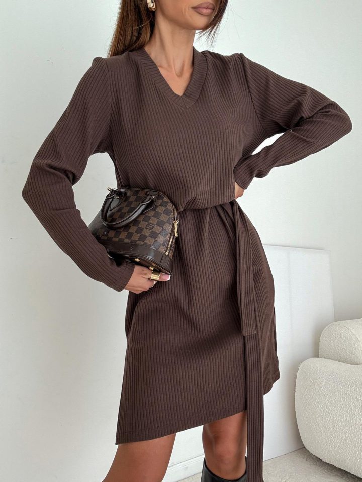 Bocca Miranda Chocolate Belted Dress - Image 2