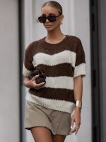 Cocomore Fester Brown & Cream Jumper - Image 2