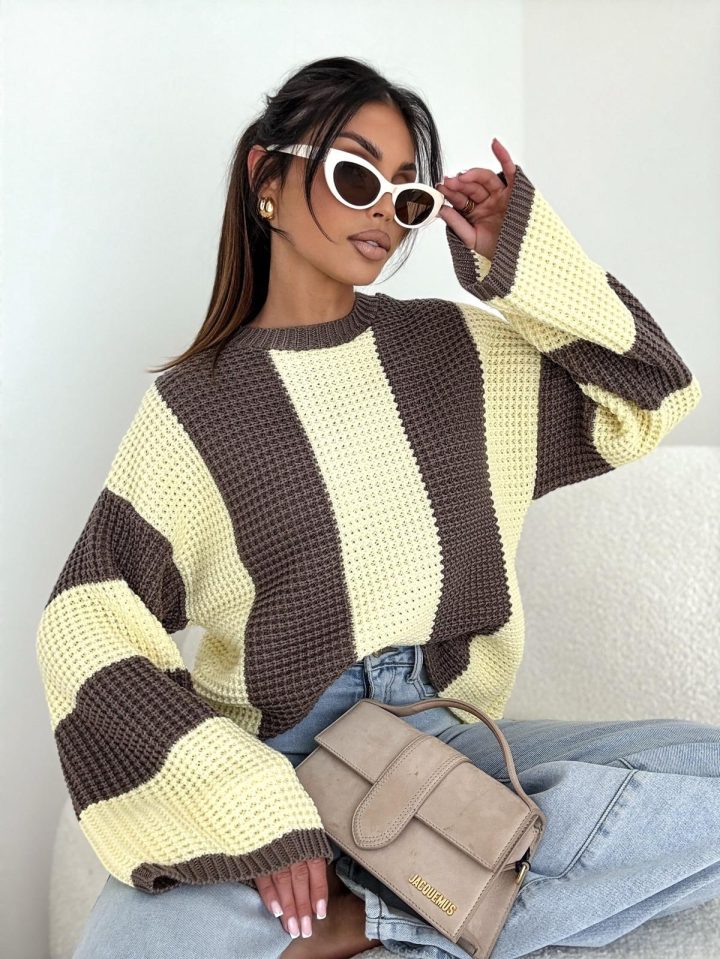 Bocca Emma Chocolate & Yellow Jumper - Image 2