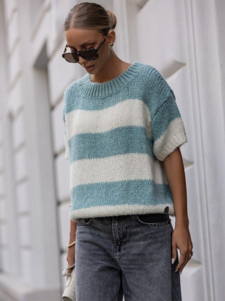 Cocomore Fester Mint & Cream Jumper - Image 3