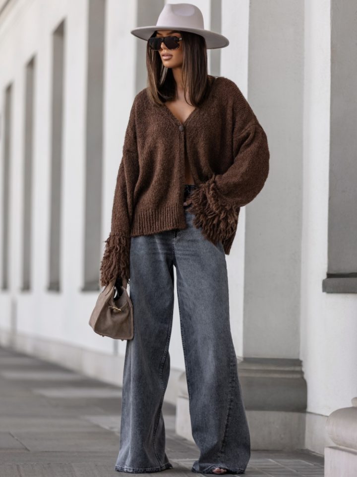 Cocomore Gomez Chocolate Short Cardigan - Image 2