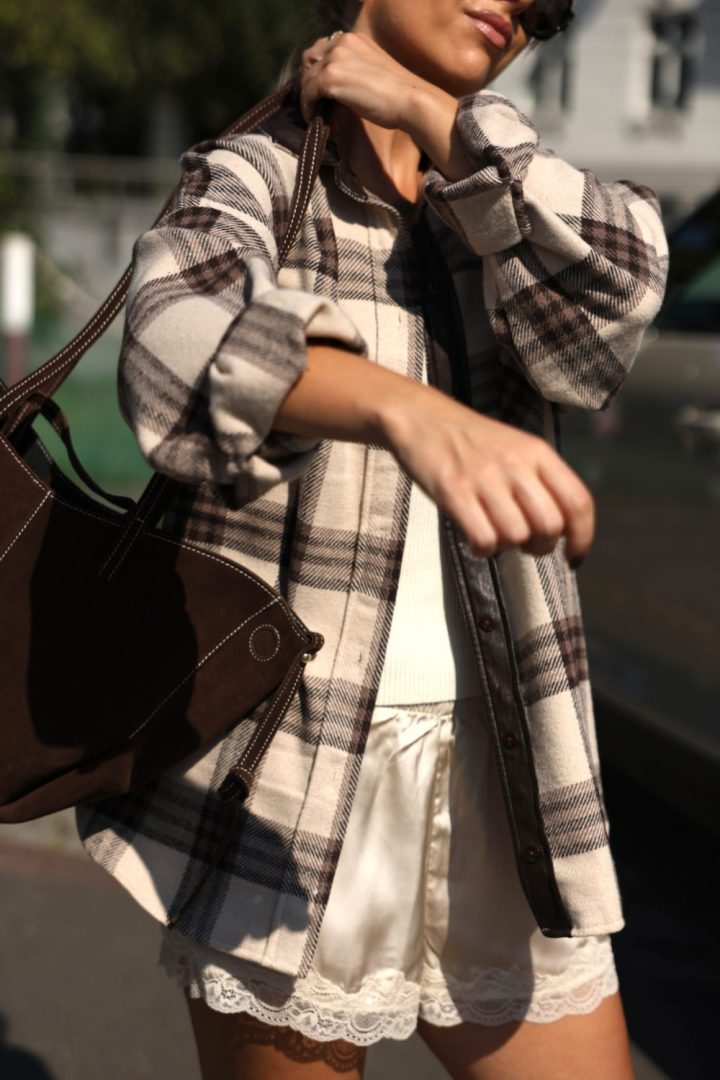 Xana Maria Beige & Brown Shirt - Image 3