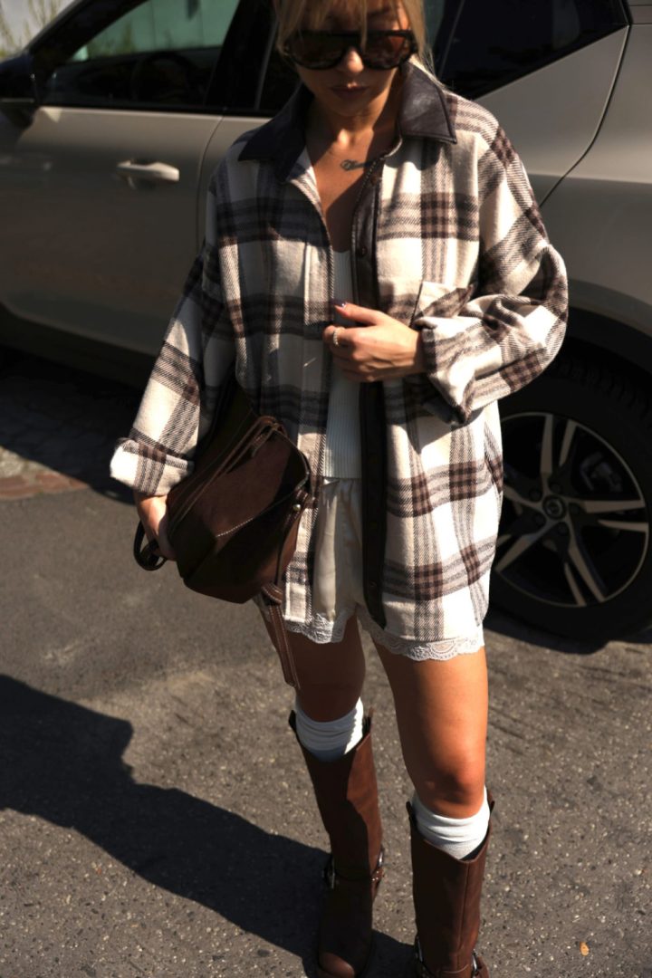 Xana Maria Beige & Brown Shirt - Image 4