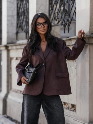 COCOMORE Gladys Suede Chocolate  Blazer