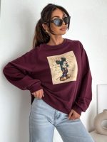 BOCCA Mickey Burgundy Sweatshirt