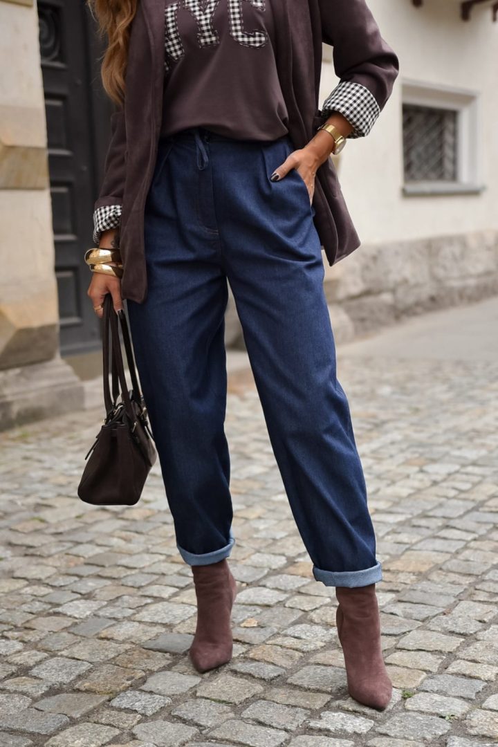 Xana Maris Navy Trousers - Image 1