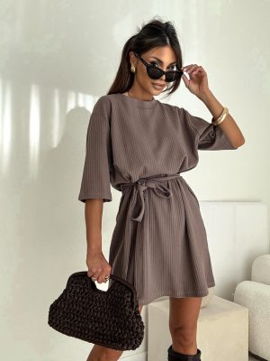 Bocca Parker Chocolate Belted Dress