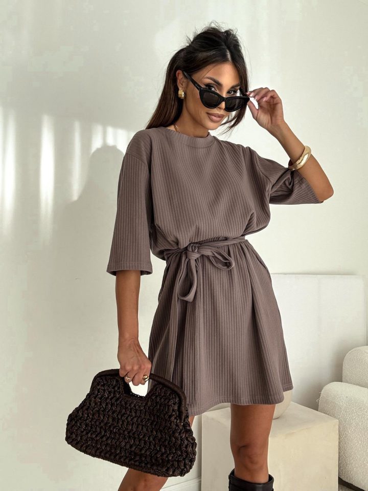 Bocca Parker Chocolate Belted Dress - Image 1